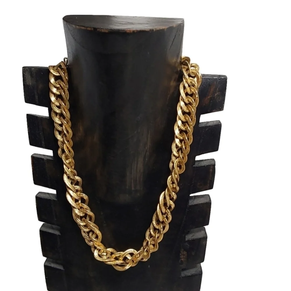 Napier VINTAGE YELLOW GOLD CUBAN CHAIN LINK‎ UNISEX NECKLACE